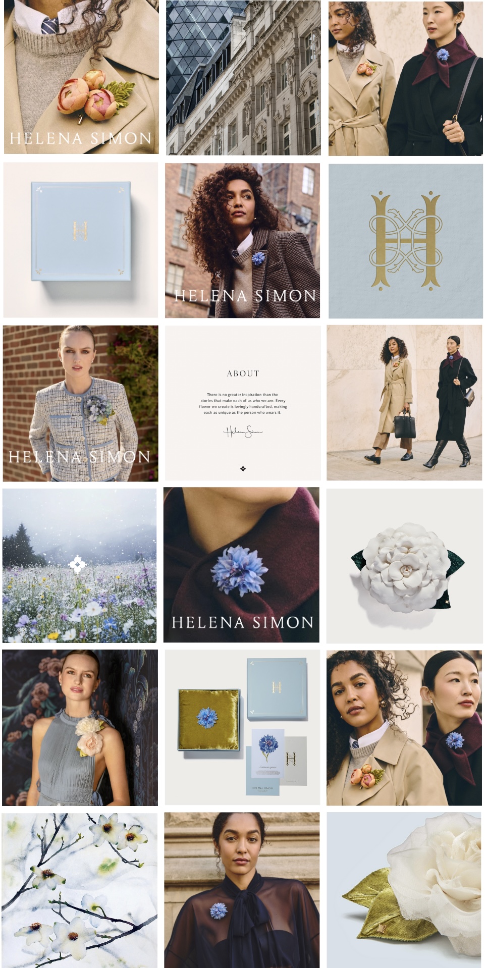 Helena Simon New Year's Campaign Feed Layout