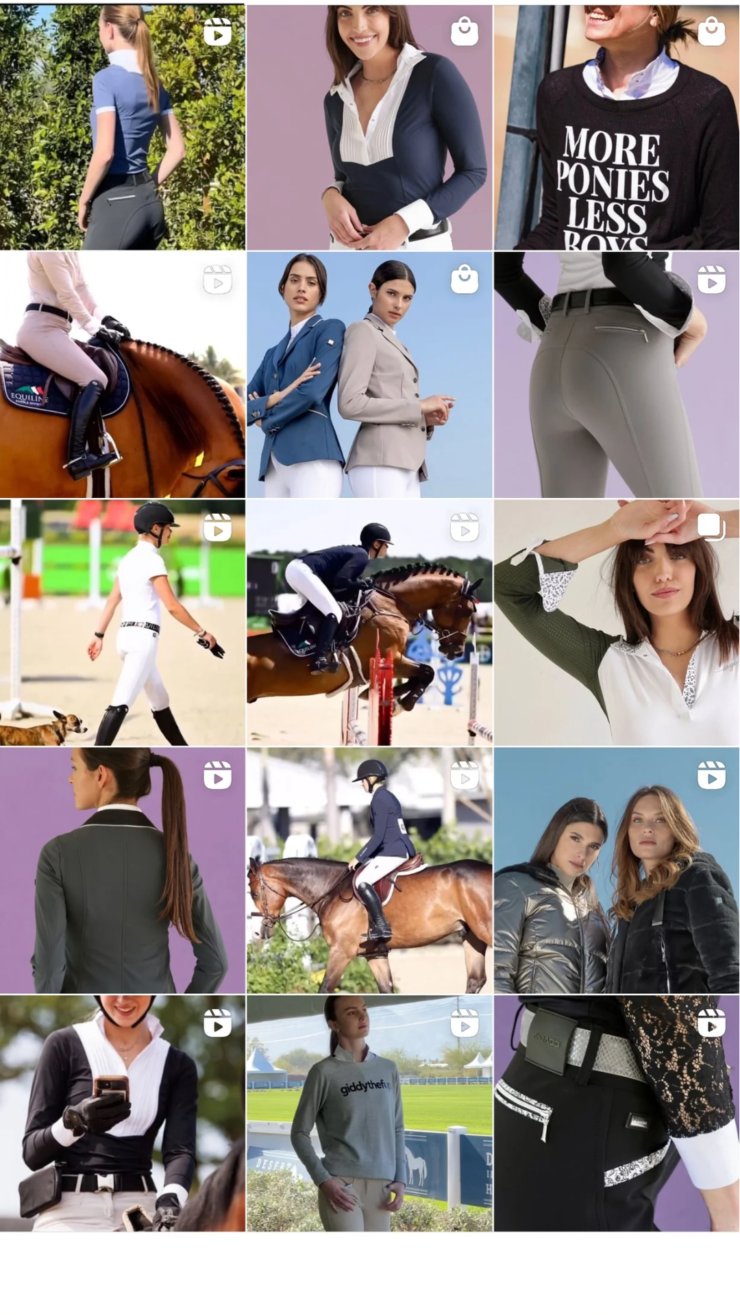 LA Saddlery Instagram Feed Layout